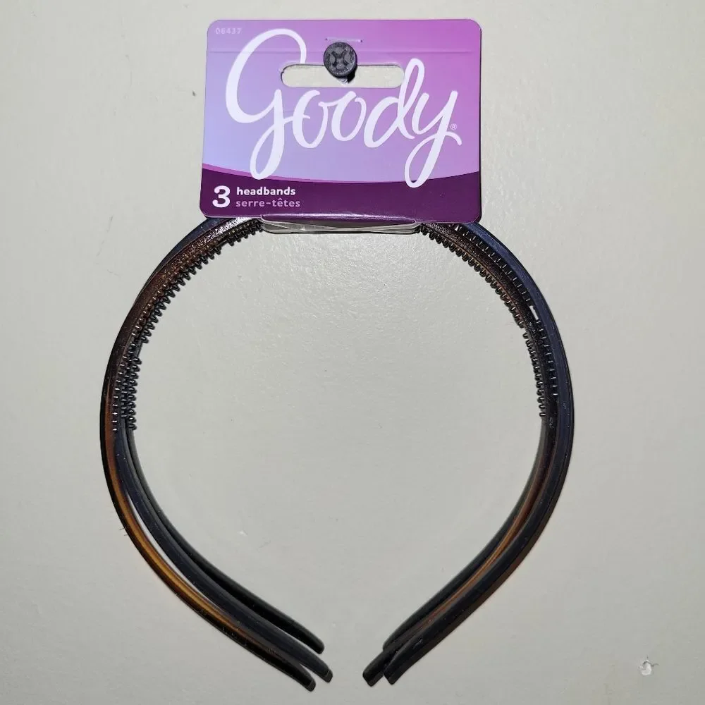 Goody 3 classic skinny headbands NWT